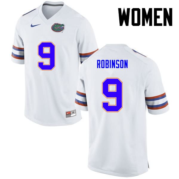 NCAA Florida Gators Demarcus Robinson Women's #11 Nike White Stitched Authentic College Football Jersey SPC1364VJ